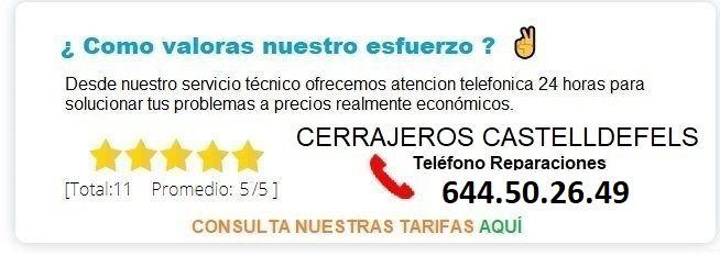 cerrajeros Castelldefels precios